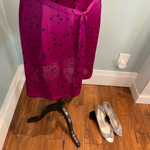 Peter Pan Collar Dress with Polka Dots and Mesh, S - Picture 8 of 12